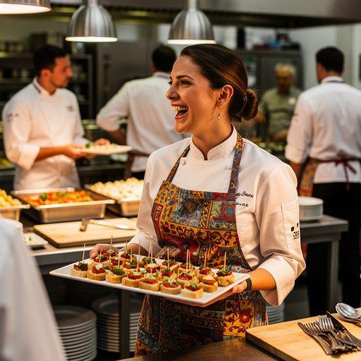 Ein Diagramm, das die Logistikprozesse im Catering zeigt.